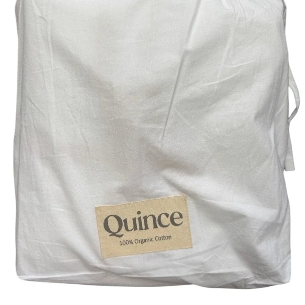 Quince Duvet Cover Full/Queen White 100% Organic Cotton Bedding NWT